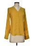 Express 100% Polyester Yellow Long Sleeve Blouse Size XXS - photo 1
