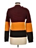 Shein 100% Acrylic Color Block Burgundy Pullover Sweater Size M - photo 2