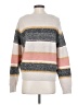 Skies Are Blue Stripes Gray Pullover Sweater Size S - photo 2