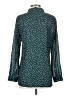 Acevog 100% Polyester Polka Dots Teal Long Sleeve Blouse Size S - photo 2