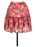 Fanco 100% Polyester Paisley Red Casual Skirt Size L - photo 2