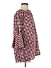 Capulet Checkered-gingham Burgundy 3/4 Sleeve Blouse Size XS - photo 4