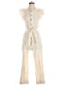 Free People 100% Cotton Solid Ivory Jumpsuit Size XS - photo 1