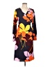 Halogen Print Orange Casual Dress Size L - photo 1