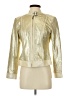 Doncaster Collection 100% Leather Metallic Gold Leather Jacket Size 4 - photo 1
