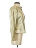 Doncaster Collection 100% Leather Metallic Gold Leather Jacket Size 4 - photo 4