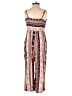 Lily Rose 100% Rayon Paisley Pink Jumpsuit Size S - photo 2