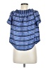 J.Crew Collection Blue Short Sleeve Blouse Size 6 - photo 2