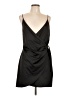 Topshop 100% Polyester Solid Black Cocktail Dress Size 8 - photo 1