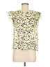 On 34th Yellow Short Sleeve Blouse Size M - photo 1