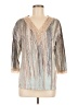 Unbranded Silver 3/4 Sleeve Blouse Size M - photo 1