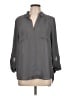 Charming Charlie 100% Polyester Gray Long Sleeve Blouse Size L - photo 1
