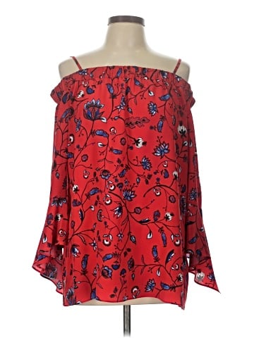 Shoshanna 3/4 Sleeve Silk Top (view 1)