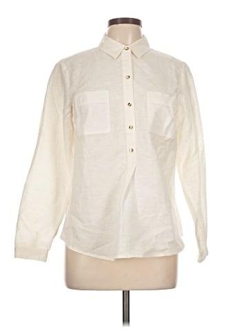 Jones New York Signature Long Sleeve Button-Down Shirt (view 1)