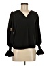 Aqua 100% Polyester Black Long Sleeve Blouse Size XS - photo 1