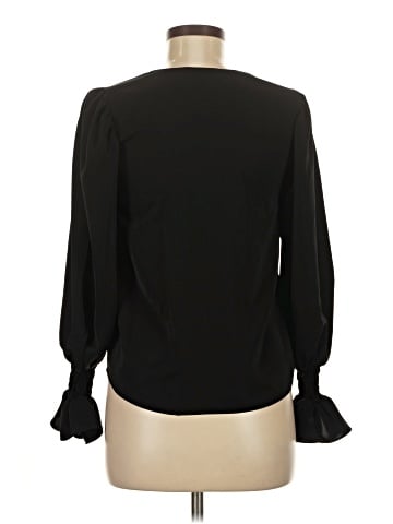 Aqua Long Sleeve Blouse (view 2)