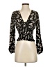 Love Tree 100% Polyester Black 3/4 Sleeve Blouse Size S - photo 1