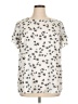Lane Bryant 100% Polyester Ivory Short Sleeve Blouse Size 14 - photo 1