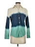 Chico's Color Block Teal Long Sleeve Blouse Size Sm (0) - photo 1