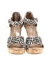 TOMS Gray Black Wedges Size 6 1/2 - photo 2