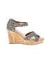TOMS Gray Black Wedges Size 6 1/2 - photo 1