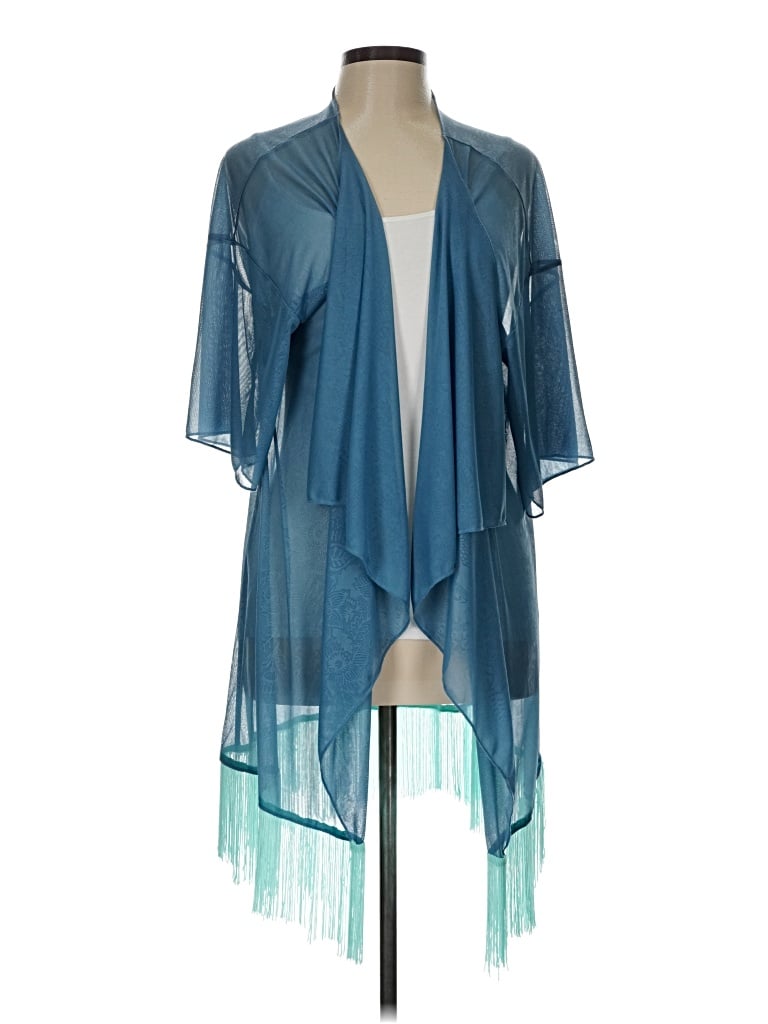 Pre-owned Lularoe Kimono In Blue