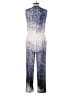 Diane von Furstenberg 100% Silk Graphic Blue Jumpsuit Size 6 - photo 2