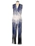 Diane von Furstenberg 100% Silk Graphic Blue Jumpsuit Size 6 - photo 1