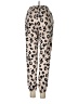 Lush 100% Polyester Animal Print Ivory Tan Sweatpants Size S - photo 2
