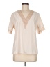 Unbranded 100% Polyester Ivory Short Sleeve Blouse Size L - photo 1