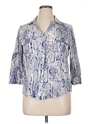 Liz Claiborne 3/4 Sleeve Button-Down Shirt (view 1)