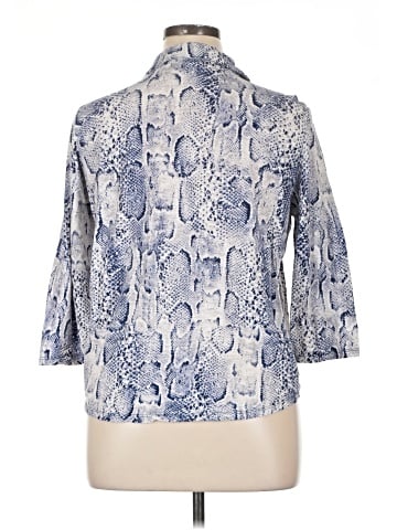 Liz Claiborne 3/4 Sleeve Button-Down Shirt (view 2)