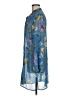 Susan Graver 100% Polyester Floral Blue 3/4 Sleeve Blouse Size M - photo 5