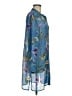 Susan Graver 100% Polyester Floral Blue 3/4 Sleeve Blouse Size M - photo 4