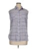 Talbots Houndstooth Gray Sleeveless Button-Down Shirt Size XL - photo 1