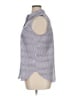 Talbots Houndstooth Gray Sleeveless Button-Down Shirt Size XL - photo 5