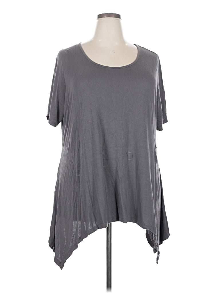 Pre-owned Ellos Short Sleeve T-shirt In Gray