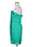 BCBGMAXAZRIA 100% Polyester Solid Teal Cocktail Dress Size 4 - photo 5