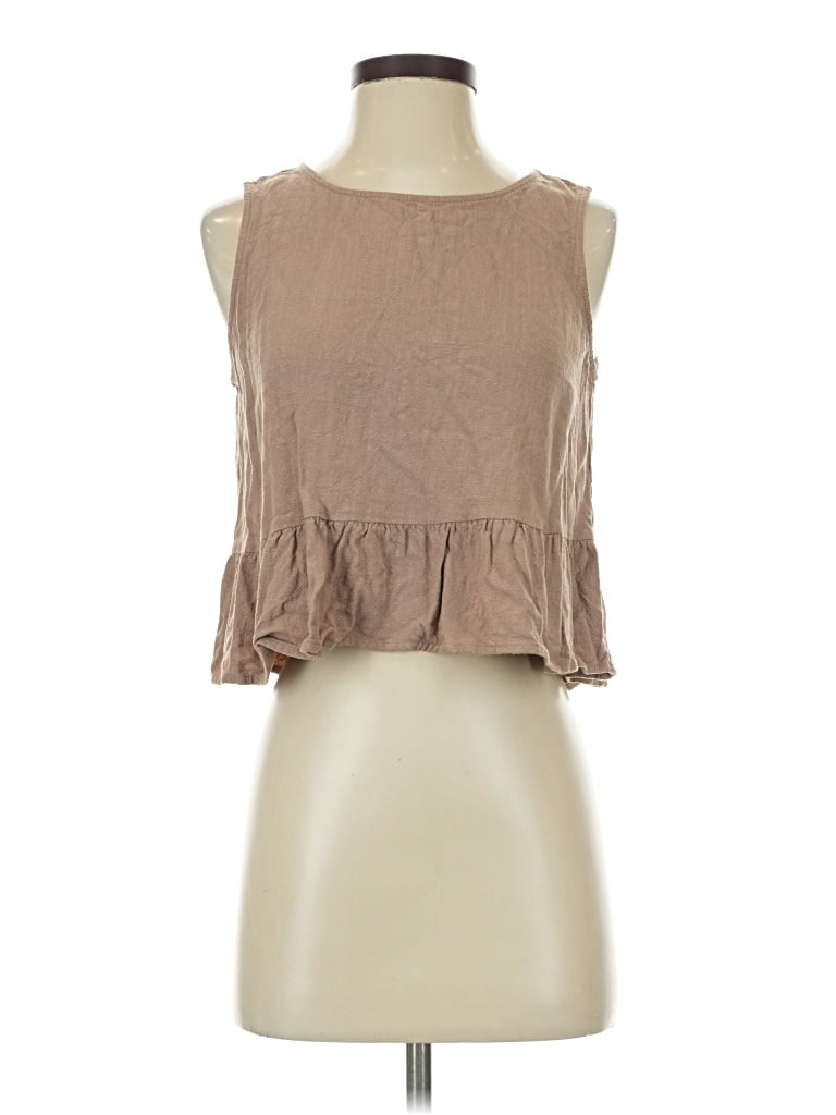 Pre-owned Anrabess Sleeveless T-shirt In Brown