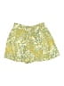 Glam 100% Polyester Print Yellow Shorts Size L - photo 2