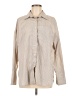 VNOOK Stripes Tan Long Sleeve Blouse Size M - photo 1