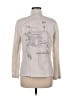 Chico's 100% Cotton Gray Long Sleeve Button-Down Shirt Size Med (1) - photo 2