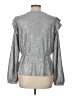 Belldini Silver Long Sleeve Blouse Size L - photo 2