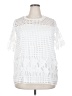 Sweet Rain White Short Sleeve Blouse Size 2X - photo 1