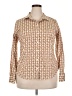 Talbots Print Ivory Long Sleeve Button-Down Shirt Size 18 - photo 1