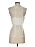 Express 100% Nylon Ivory Sleeveless T-Shirt Size S - photo 2