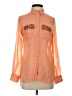 W118 by Walter Baker 100% Polyester Color Block Orange Long Sleeve Blouse Size S - photo 1