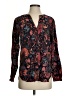 Ann Taylor LOFT 100% Rayon Paisley Black Long Sleeve Blouse Size S - photo 1