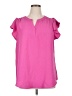 Andree by UNIT Pink Short Sleeve Blouse Size 1X - photo 1