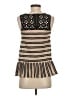 Free People 100% Cotton Tan Black Sleeveless Top Size XS (estimated) - photo 2